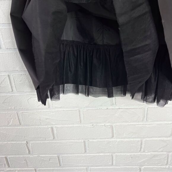 Rw & Co. Black Satin Tulle Strapless Midi Dress 0 - Picture 10 of 13
